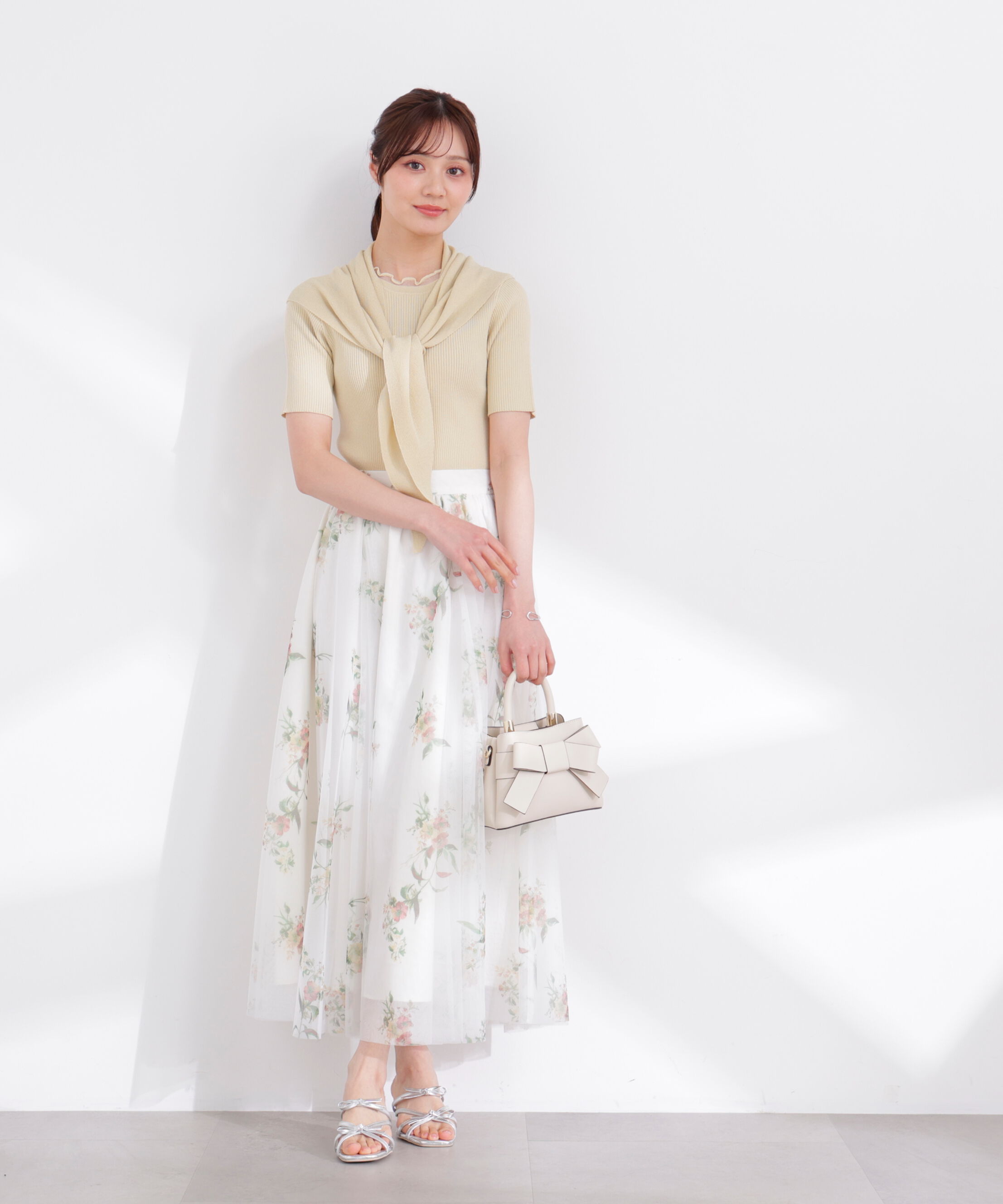 PROPORTION BODY DRESSING「トライアングルスカーフ付きニット 26SS」|ニット・セーター|