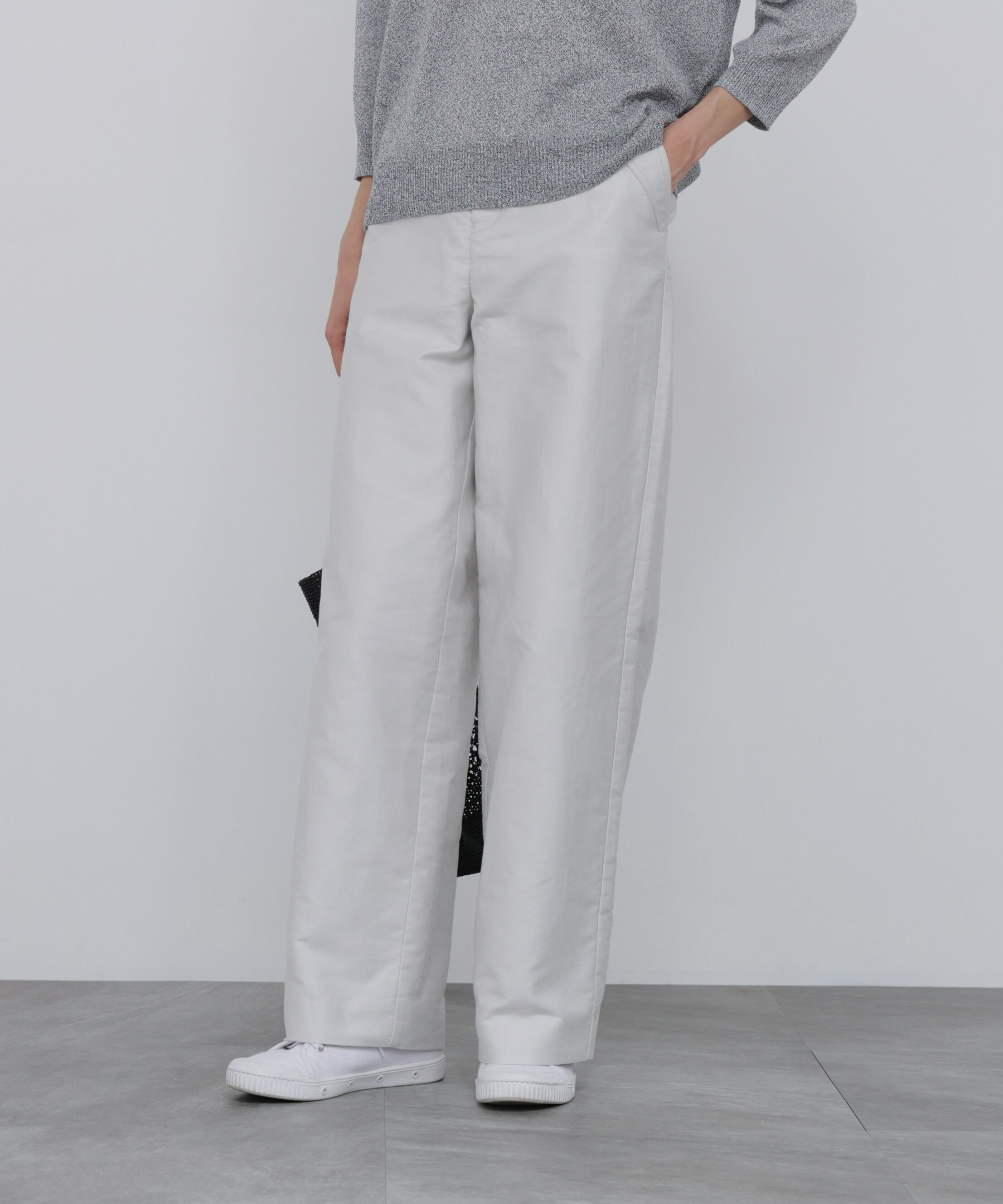  「◆《マルチサイズ/ウォッシャブル》ライトモールスキンセミワイドパンツ」|その他|ライトグレー