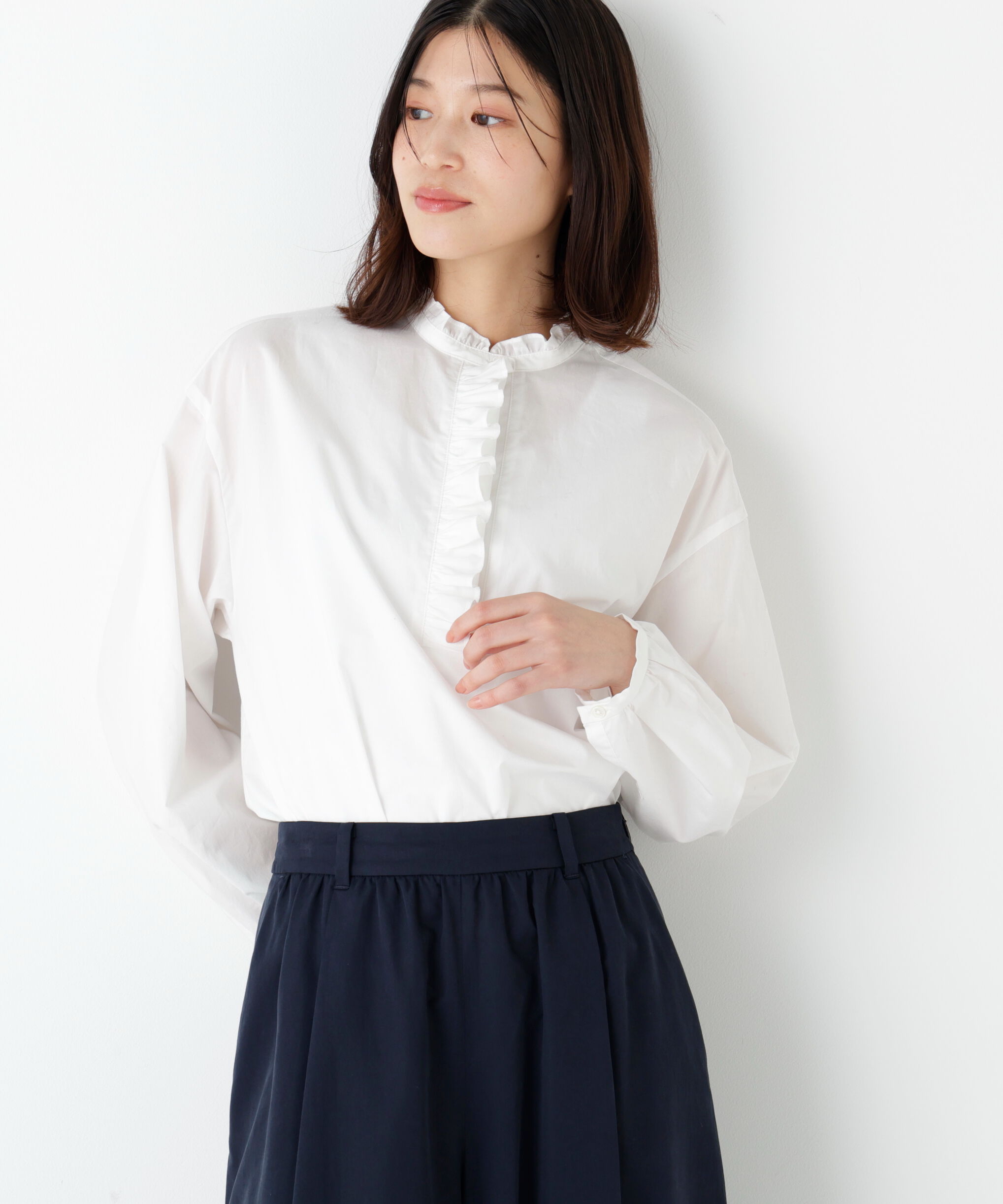  「◆フリルブラウス」|シャツ・ブラウス|ホワイト
