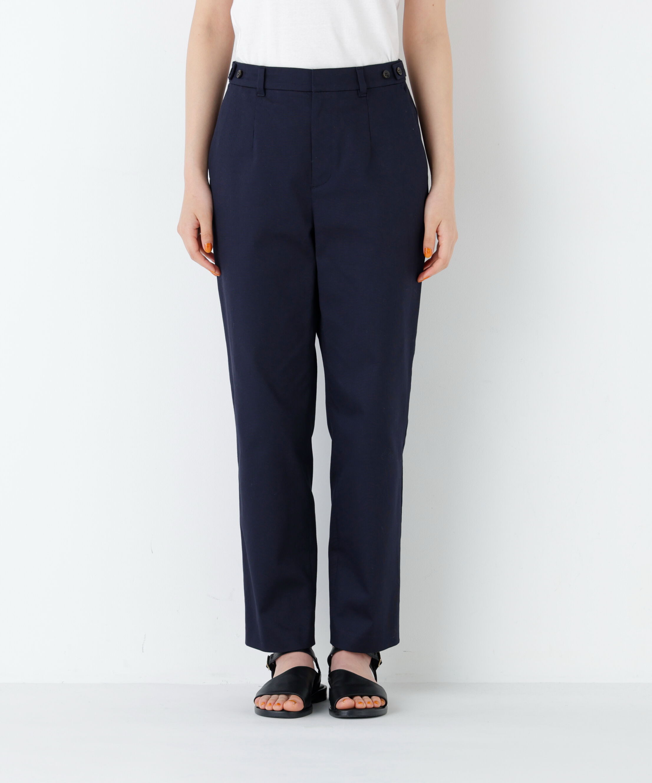  「ピケストレッチ細身ストレートパンツ」|その他|