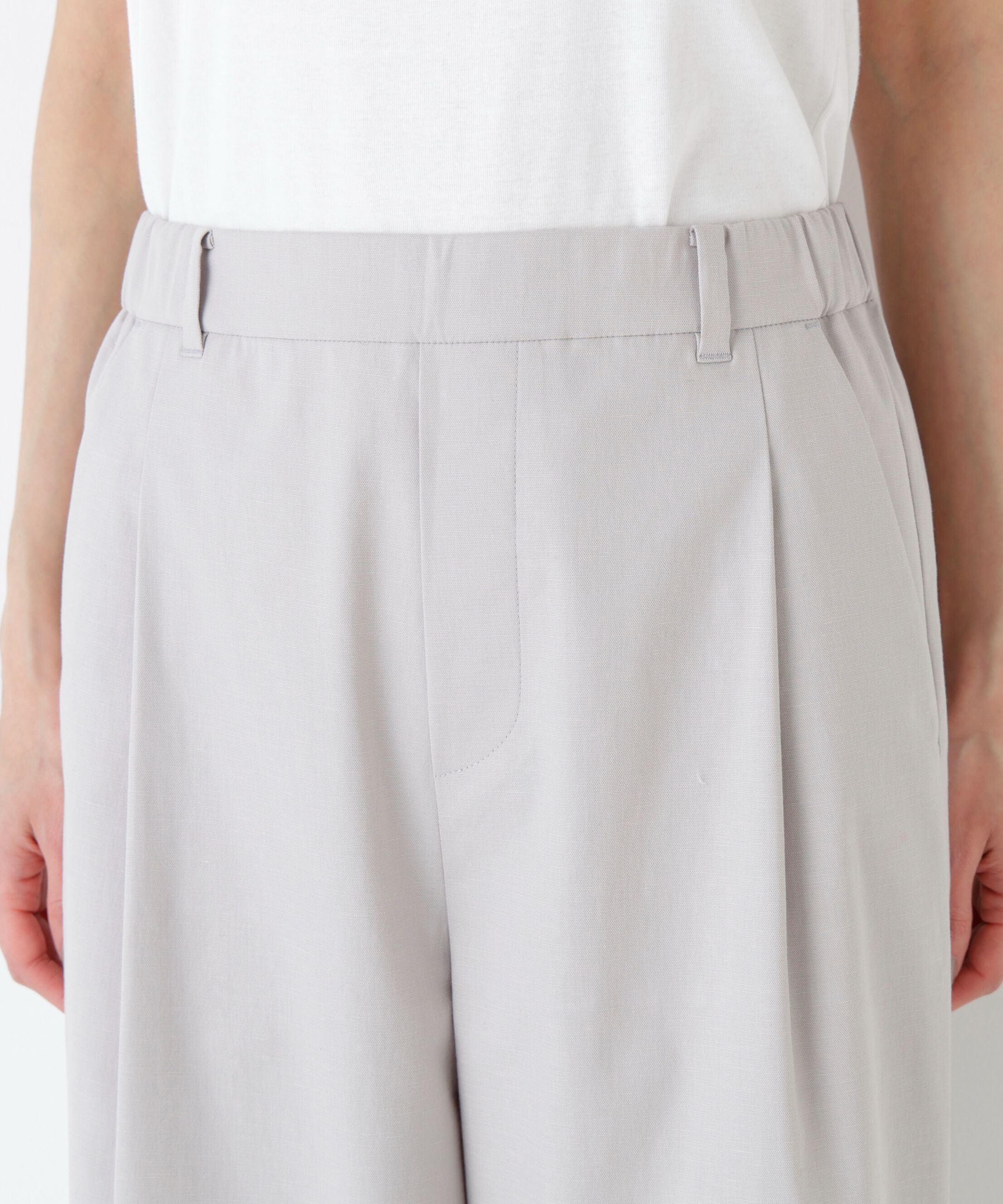  「麻混ドビーストレッチウェストゴムパンツ」|その他|