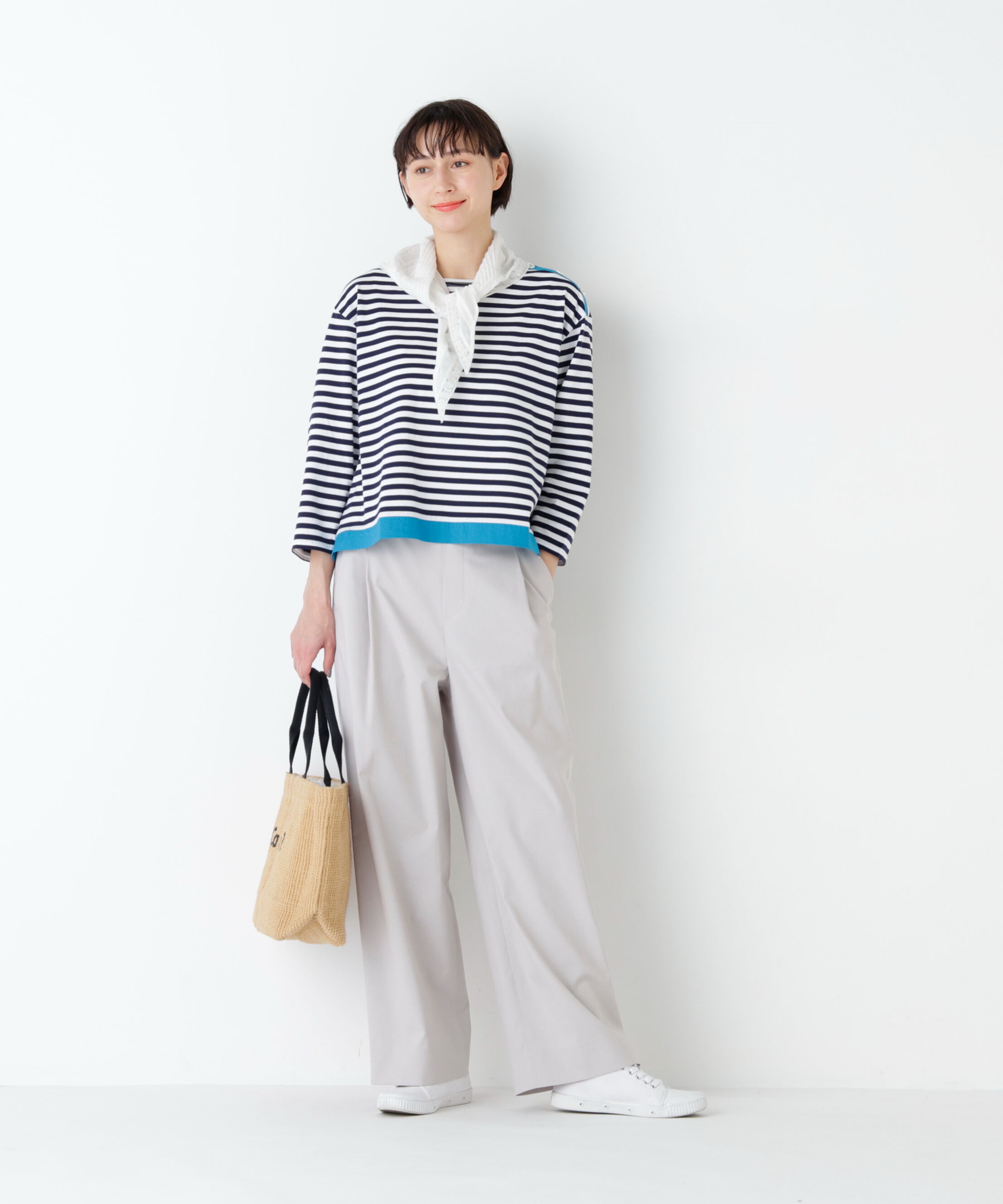  「麻混ドビーストレッチウェストゴムパンツ」|その他|