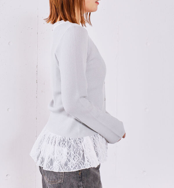 archives「レイヤードレースＴＯＰＳ&times;ニットカーディガンＳＥＴ」|カーディガン|