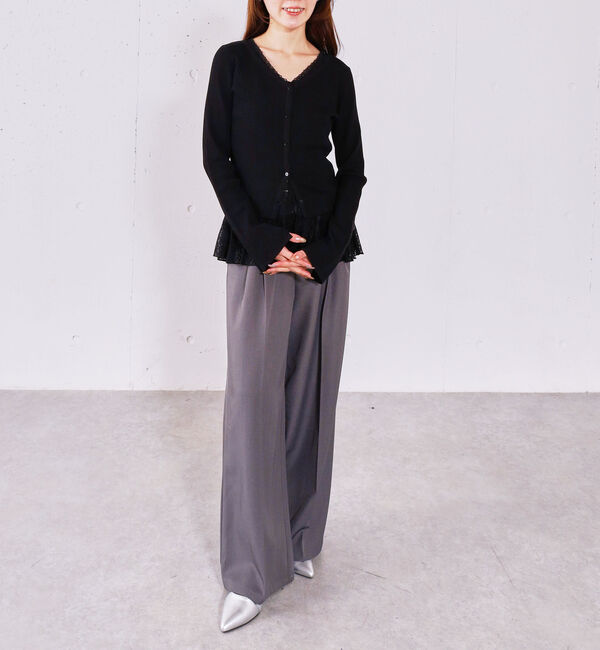 archives「レイヤードレースＴＯＰＳ&times;ニットカーディガンＳＥＴ」|カーディガン|