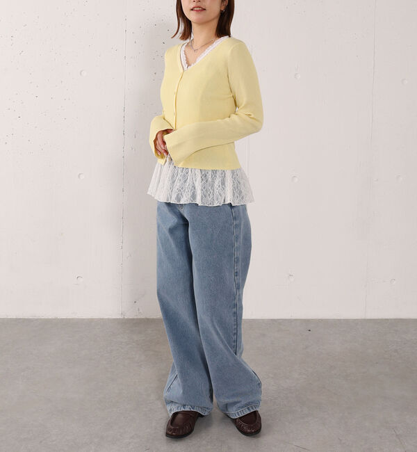 archives「レイヤードレースＴＯＰＳ&times;ニットカーディガンＳＥＴ」|カーディガン|