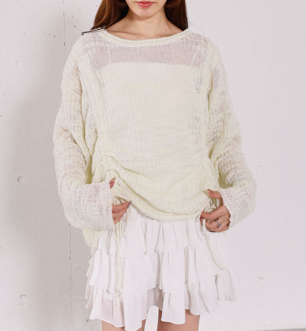 archives「ドロストスラブニットプルオーバー」|ニット・セーター|IVORY