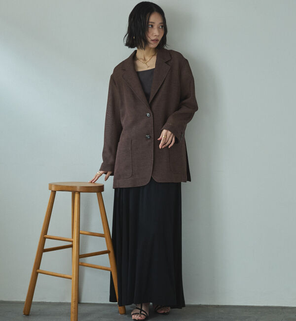 Doux archives「カラミツイードメッシュジャケット」|テーラードジャケット|
