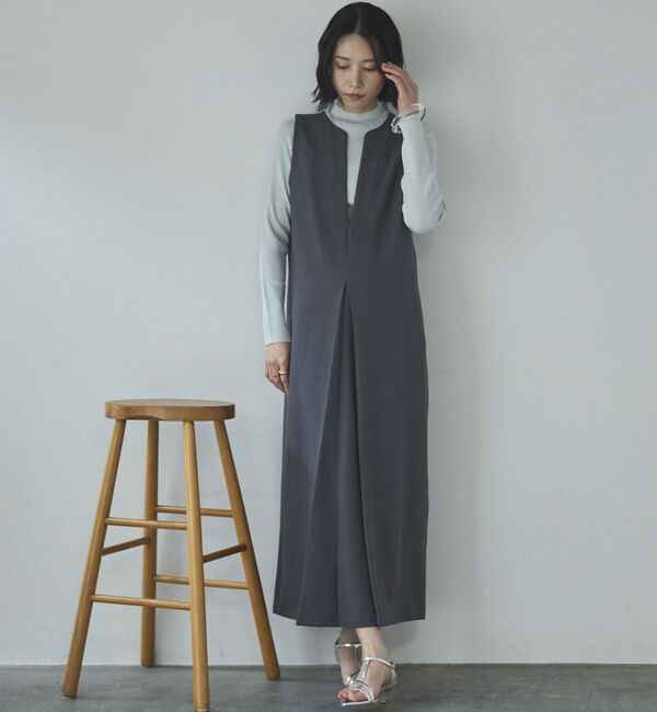 Doux archives「ニットＳＥＴジャンスカ」|ワンピース|CHARCOAL GRAY
