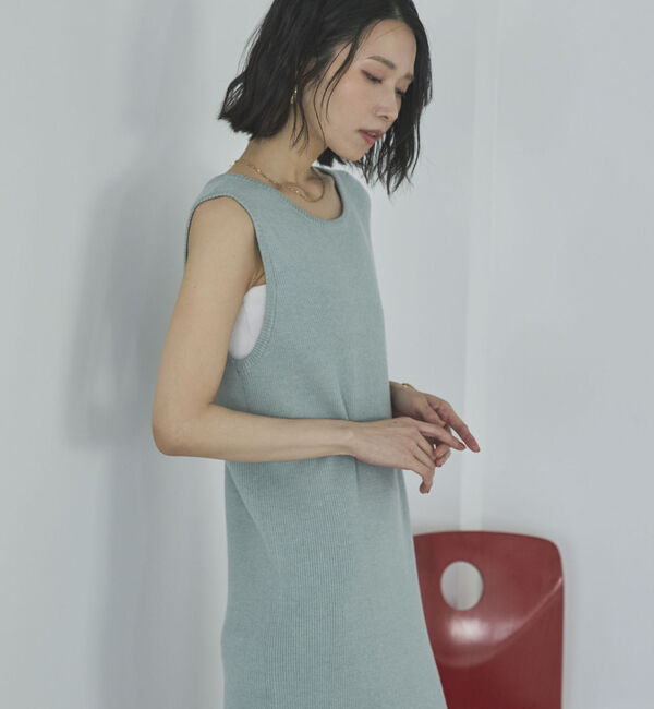 Doux archives「ＶネックニットＳＥＴリブワンピース」|ワンピース|