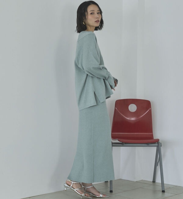 Doux archives「ＶネックニットＳＥＴリブワンピース」|ワンピース|