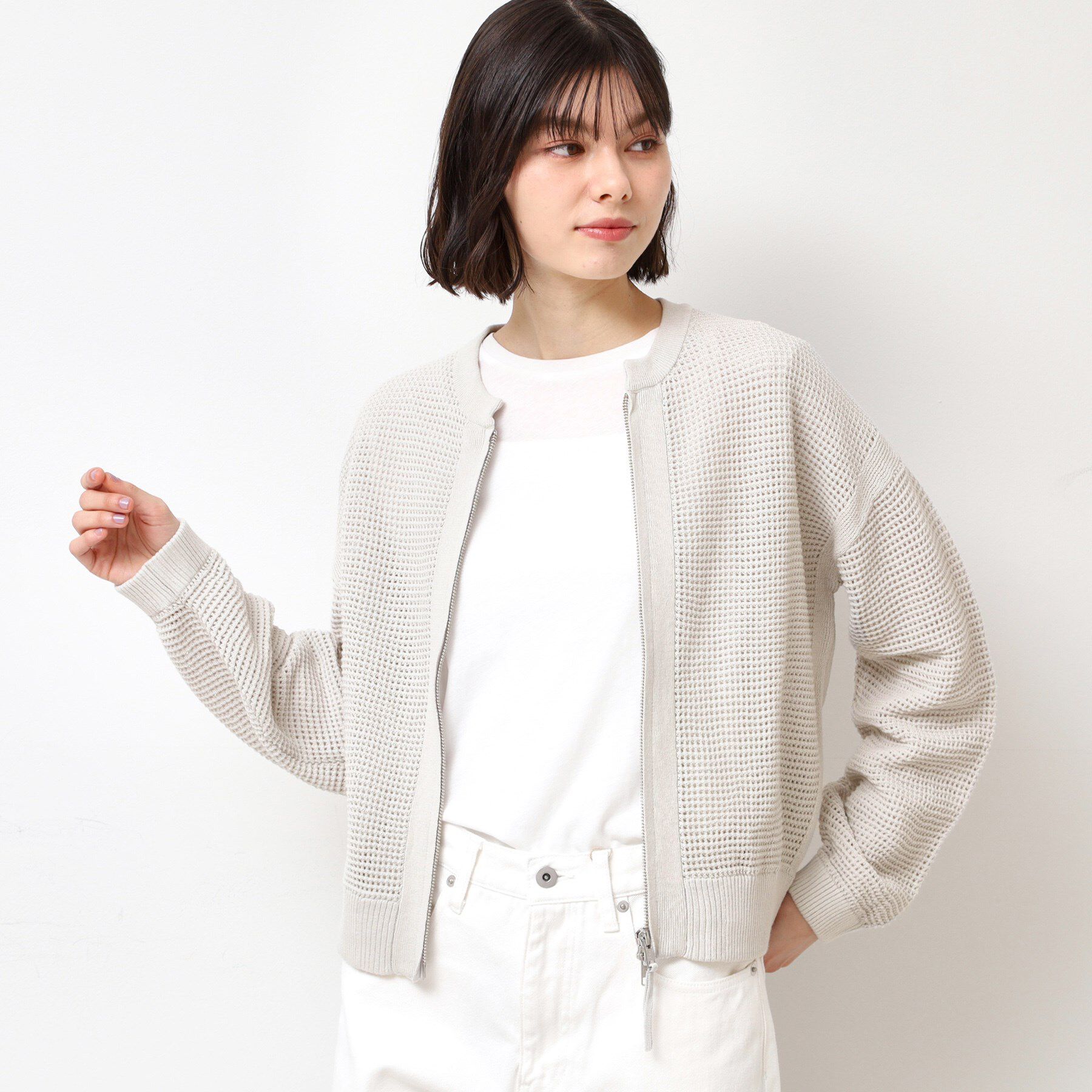 Dessin「【セットアップ可能・洗える】コットンメッシュブルゾン」|ブルゾン・スタジャン|