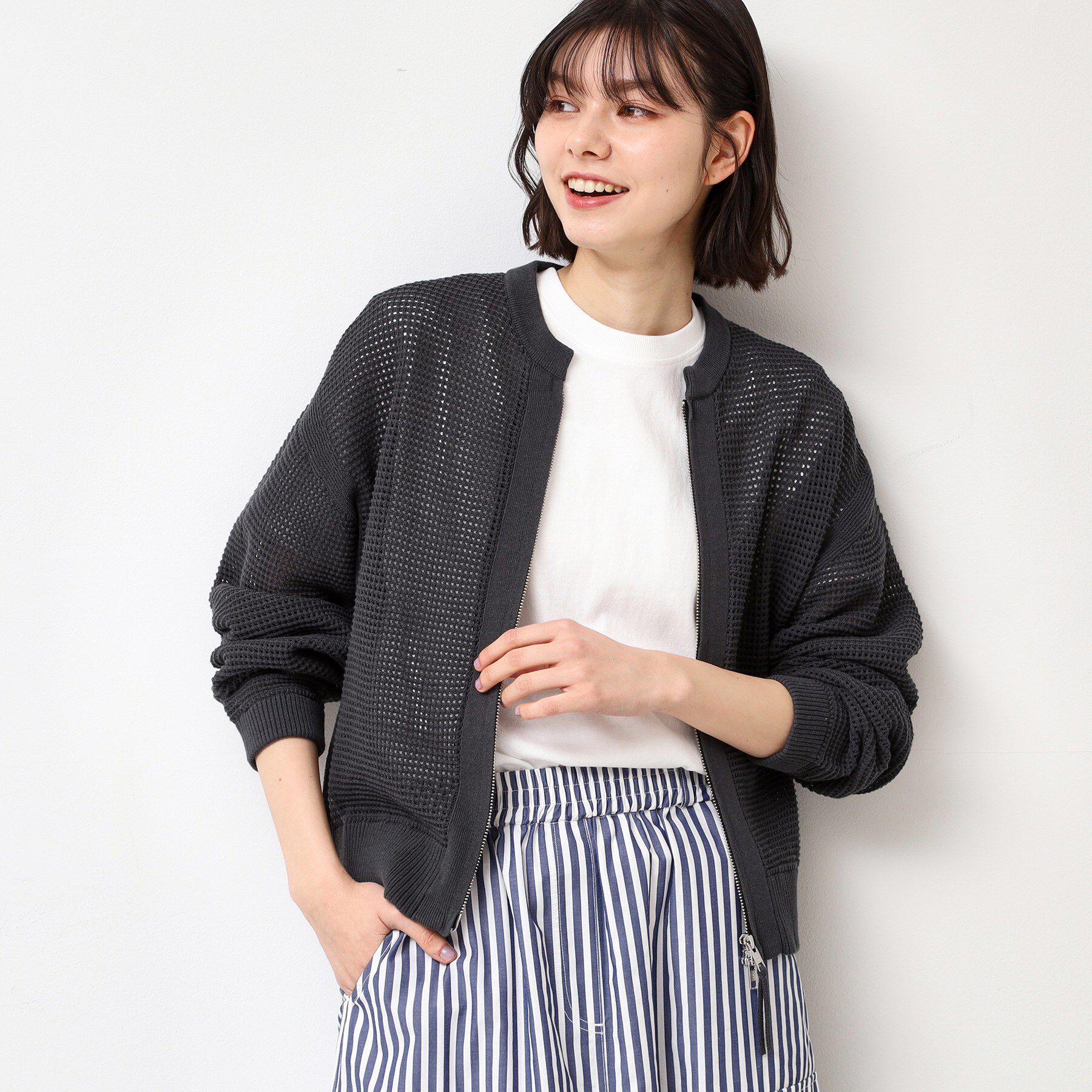 Dessin「【セットアップ可能・洗える】コットンメッシュブルゾン」|ブルゾン・スタジャン|