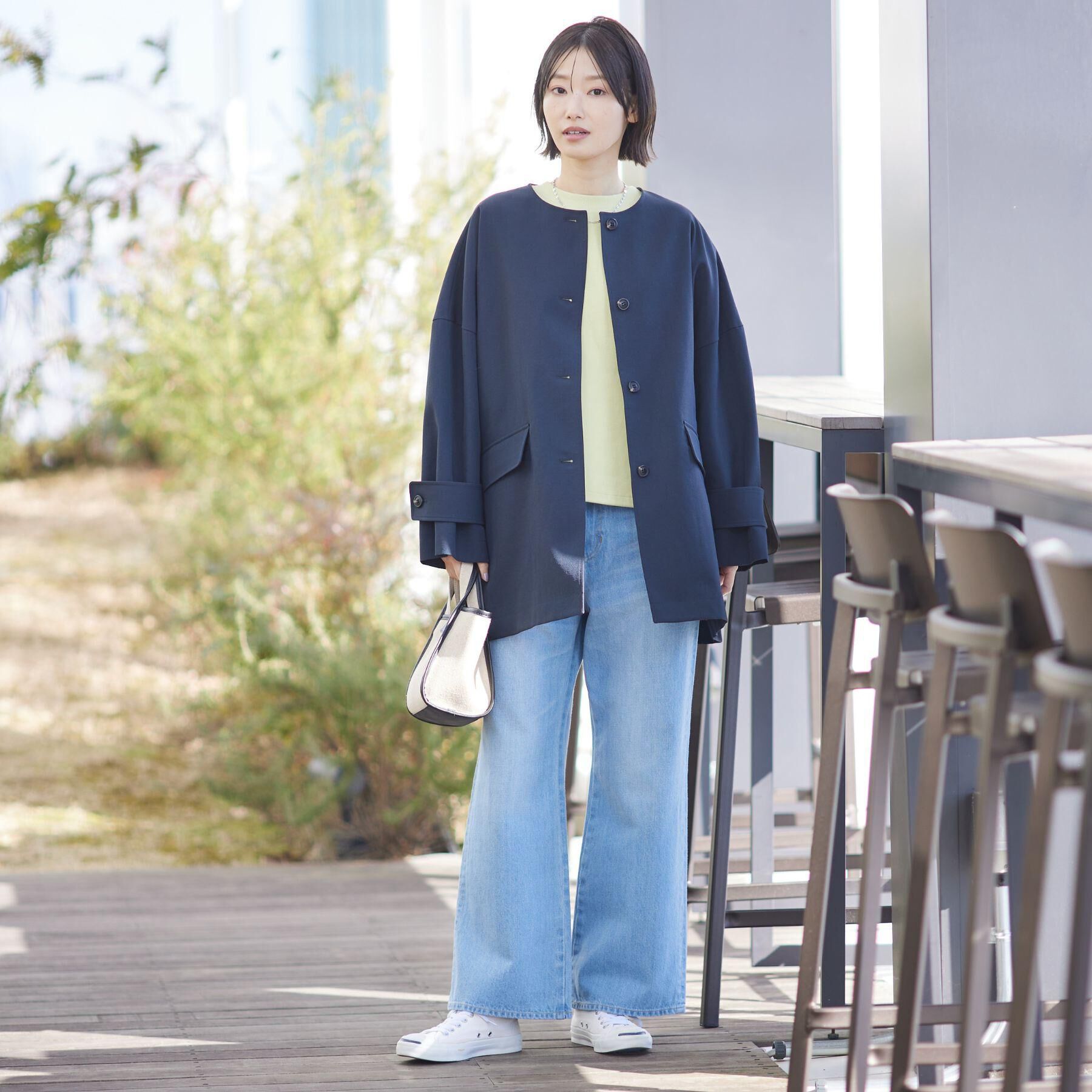 Dessin「【前後2WAY/洗える】ドロストリブカットソー」|Tシャツ・カットソー|