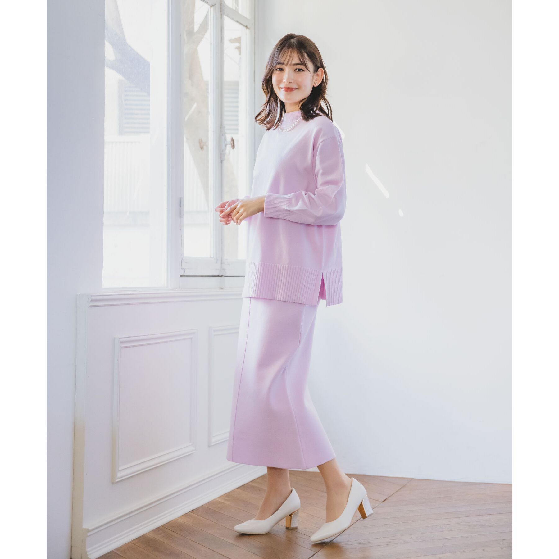 ITS&rsquo;DEMO「【通勤／手洗い可】ボトルネック&times;タイトスカートセットアップ」|スーツ|