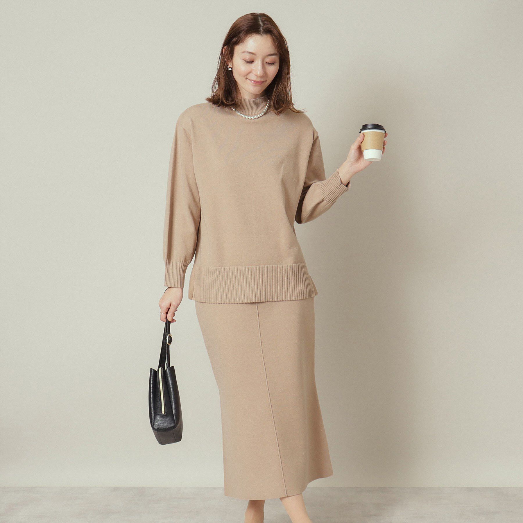 ITS&rsquo;DEMO「【通勤／手洗い可】ボトルネック&times;タイトスカートセットアップ」|スーツ|