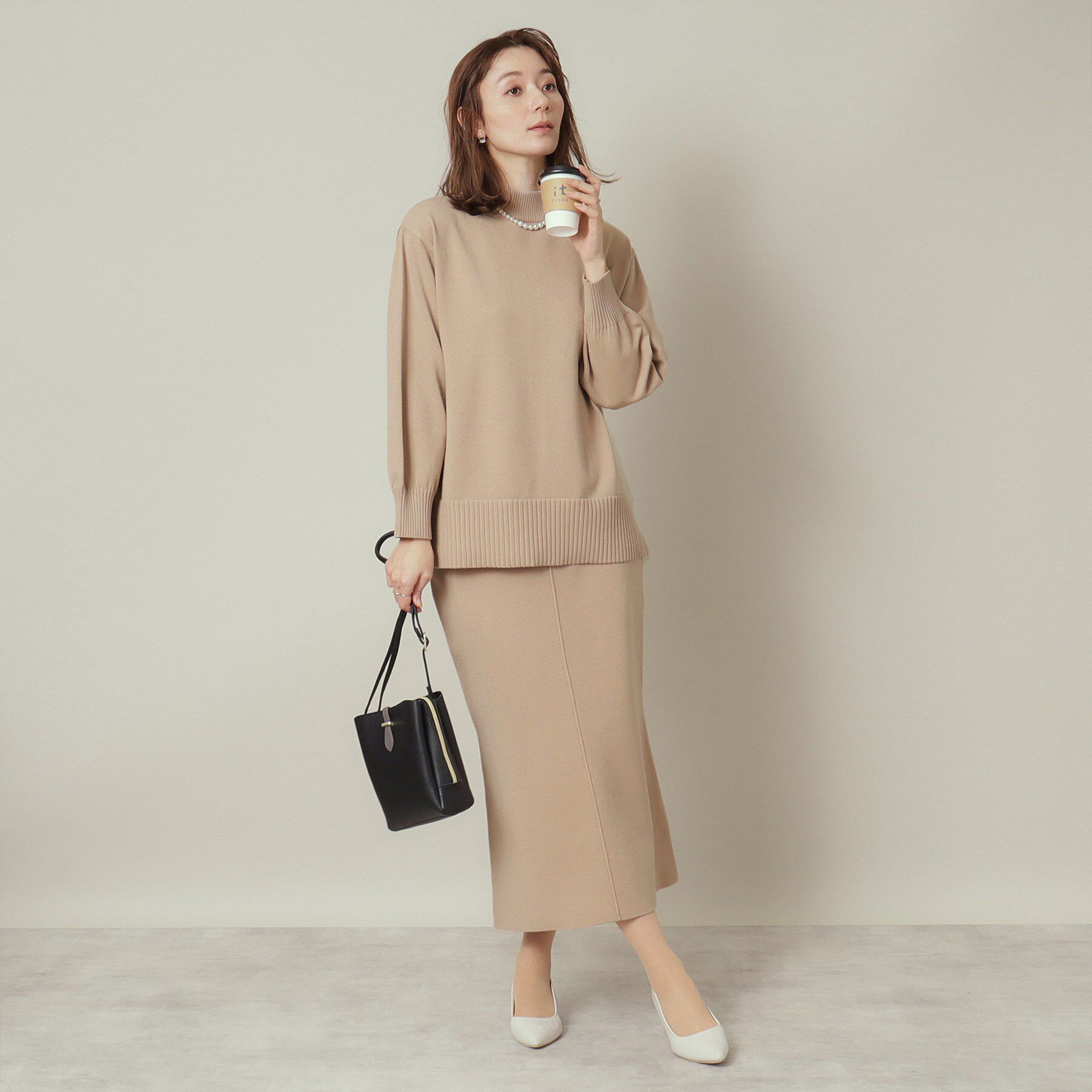 ITS&rsquo;DEMO「【通勤／手洗い可】ボトルネック&times;タイトスカートセットアップ」|スーツ|