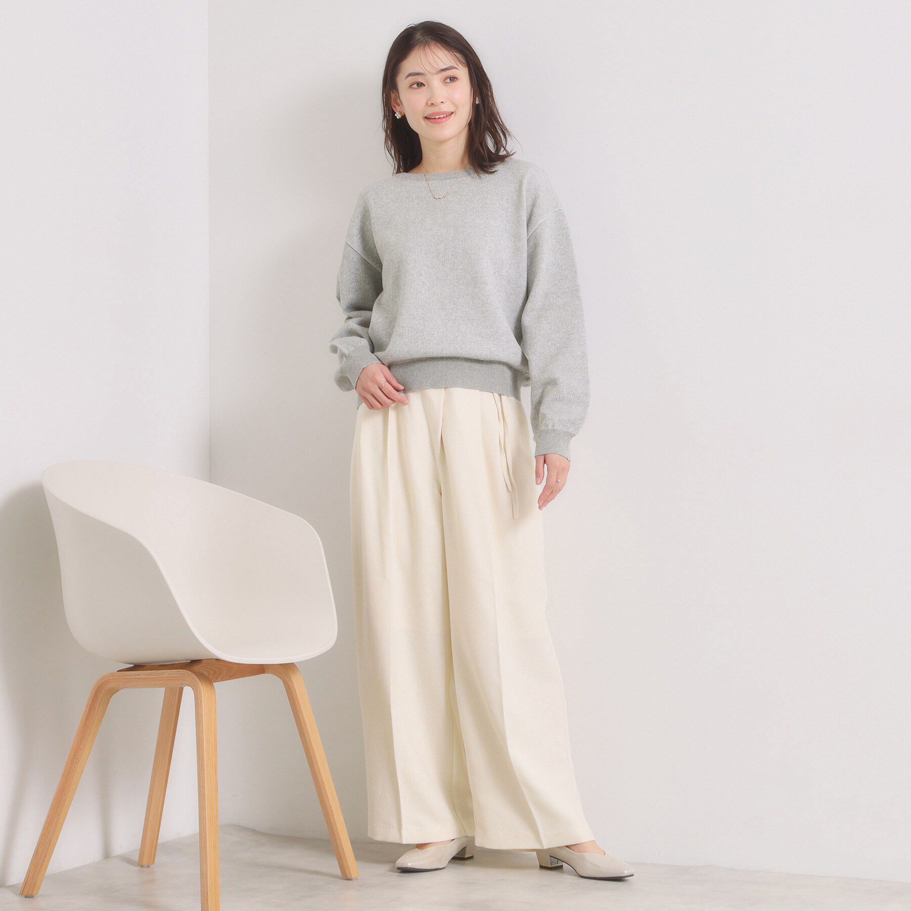 ITS&rsquo;DEMO「【洗濯機OK】スウェットライクニット」|ニット・セーター|