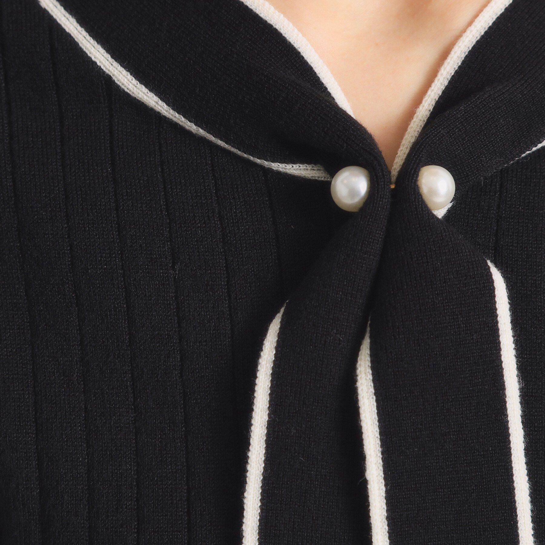 ITS&rsquo;DEMO「【手洗い可】配色ボウタイニット」|ニット・セーター|