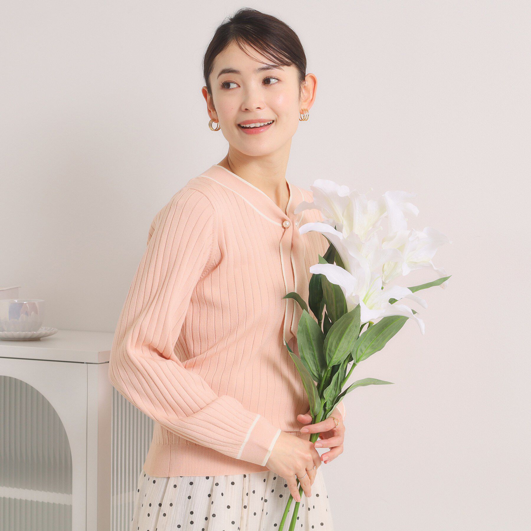 ITS&rsquo;DEMO「【手洗い可】配色ボウタイニット」|ニット・セーター|