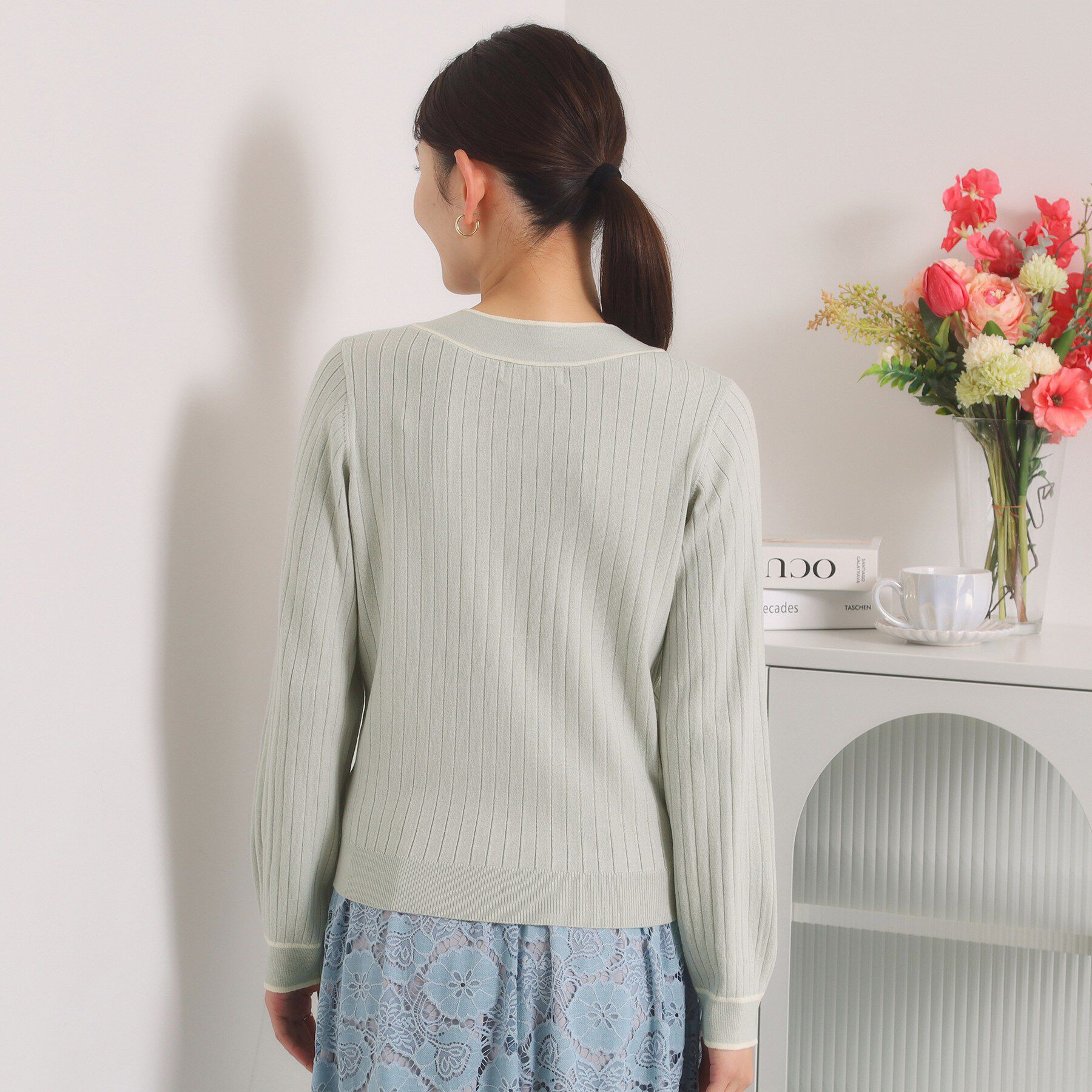 ITS&rsquo;DEMO「【手洗い可】配色ボウタイニット」|ニット・セーター|