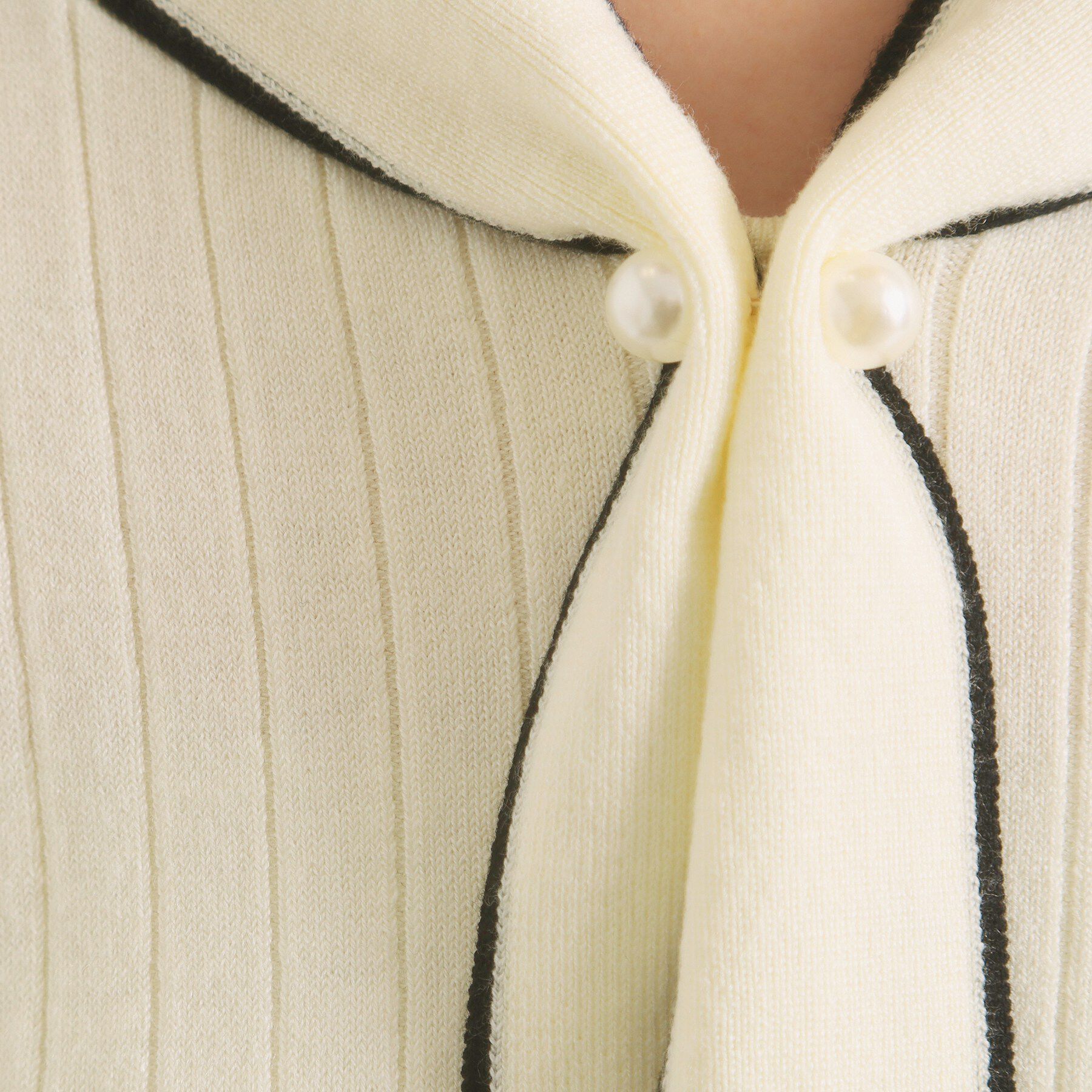 ITS&rsquo;DEMO「【手洗い可】配色ボウタイニット」|ニット・セーター|