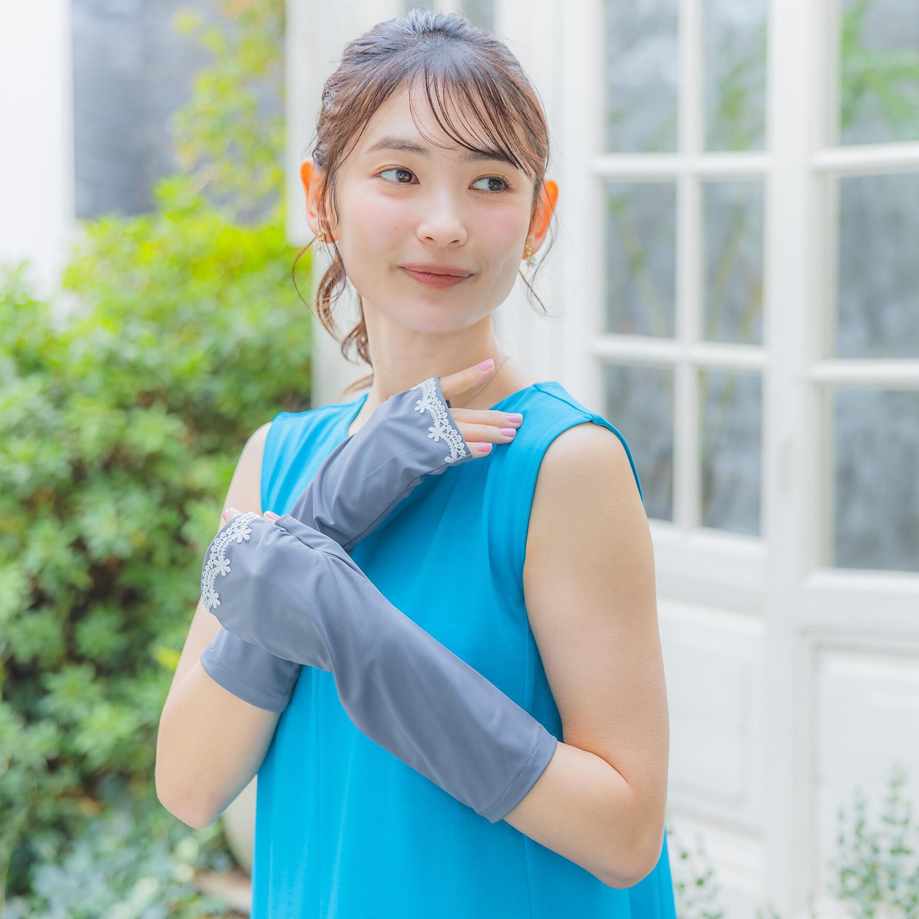 ITS&rsquo;DEMO「【接触冷感】レースショートUVグローブ」|手袋|