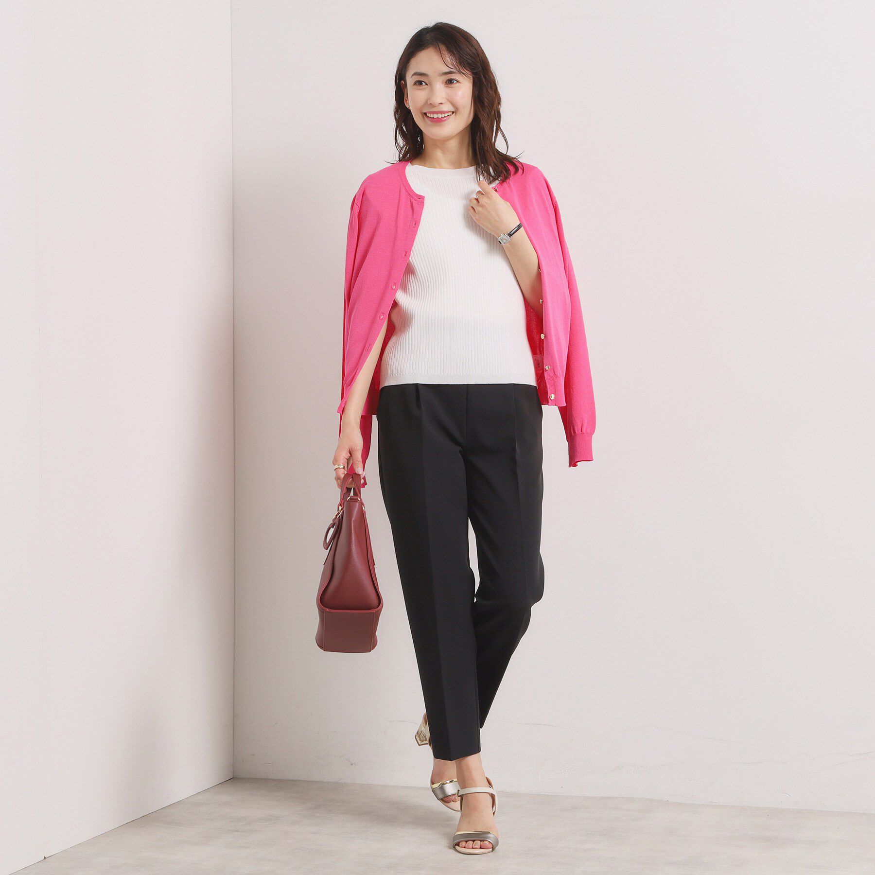 ITS&rsquo;DEMO「【UVカット／毛玉防止／手洗い可】クルーネックニットカーディガン」|カーディガン|