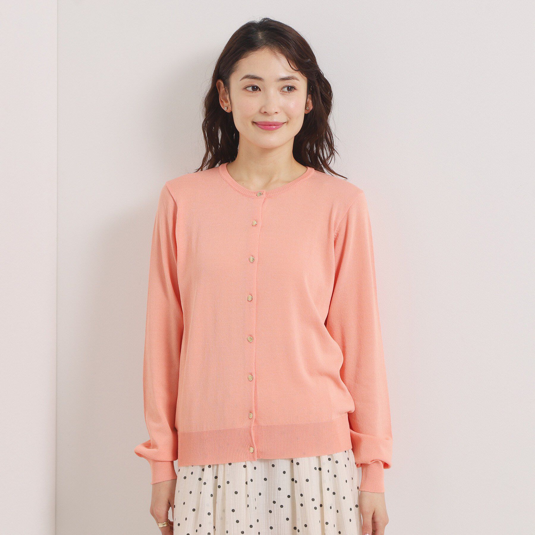 ITS&rsquo;DEMO「【UVカット／毛玉防止／手洗い可】クルーネックニットカーディガン」|カーディガン|