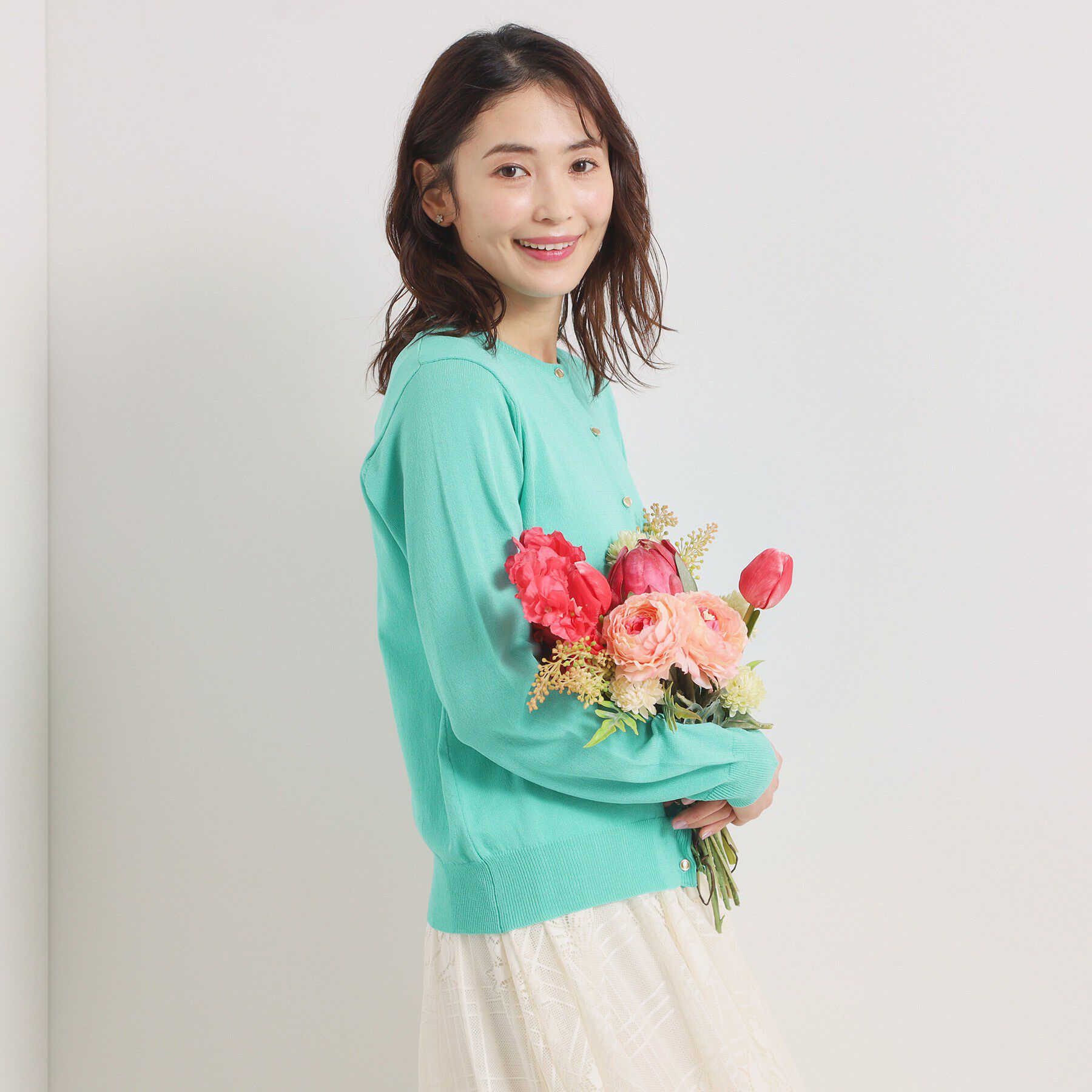 ITS&rsquo;DEMO「【UVカット／毛玉防止／手洗い可】クルーネックニットカーディガン」|カーディガン|