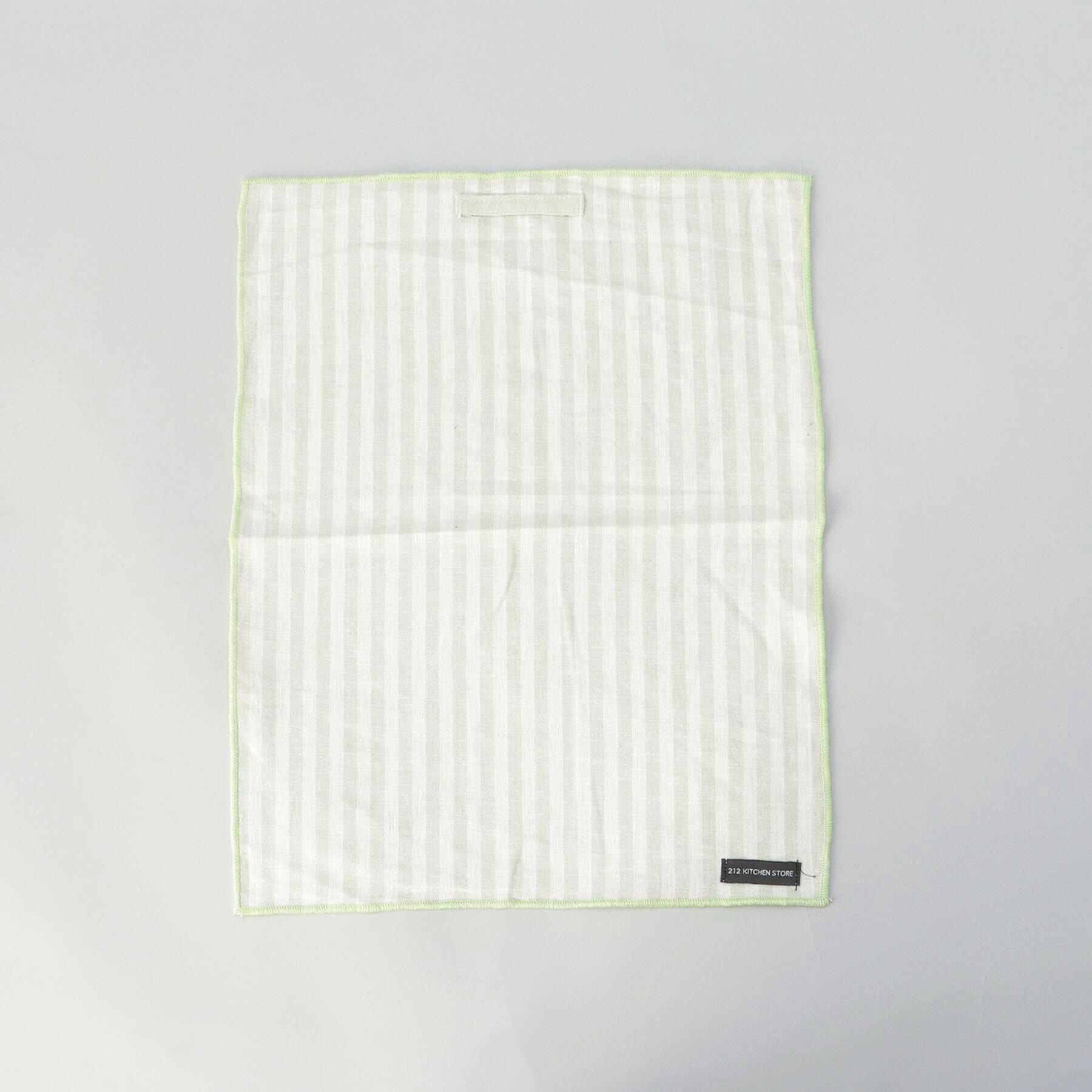 212 KITCHEN STORE「ブロックストライプ リネンコットン キッチンクロス S 30x40cm LGR ＜212Kオリジナル」|食器・キッチングッズ|