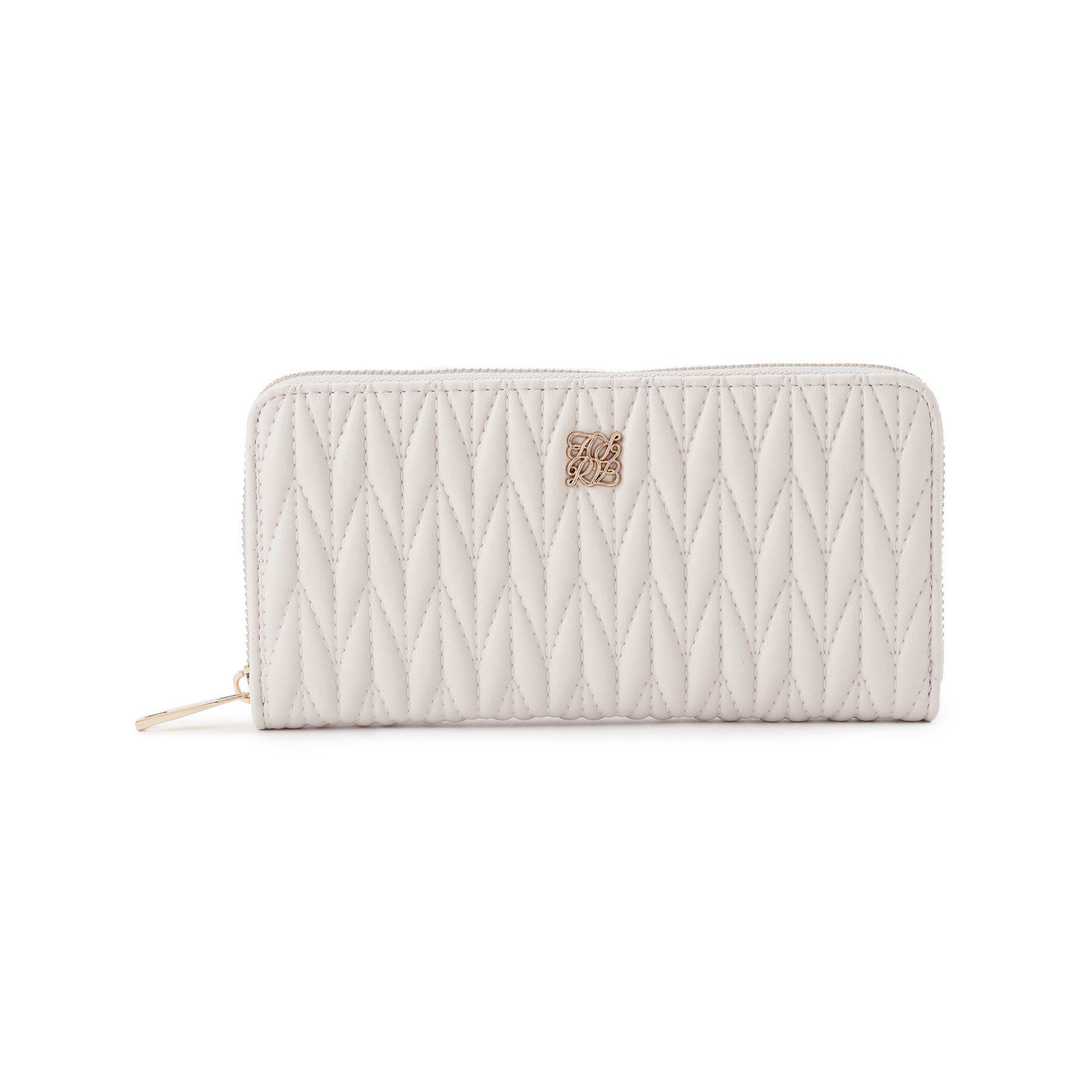 Ober Tashe「【新生活・新学期】収納力◎ キルティング長財布」|財布|アイボリー(004)