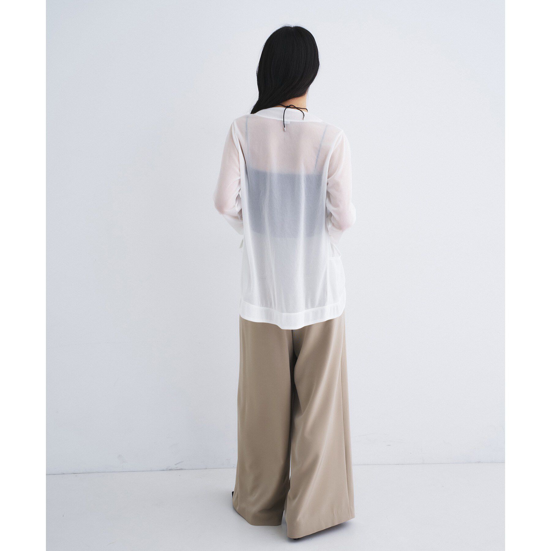 CODE A「sheer jersey cardigan」|カーディガン|