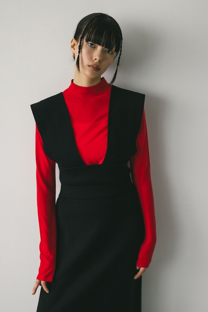 STYLEMIXER「ハイウエストサスペンダーニットスカート」|その他|