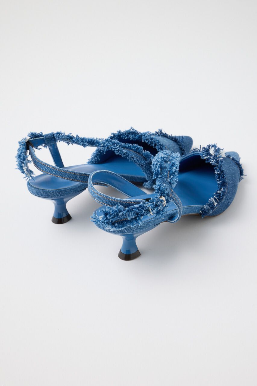 MOUSSY「REMAKE DENIM POINTY HEEL パンプス」|スリッポン|