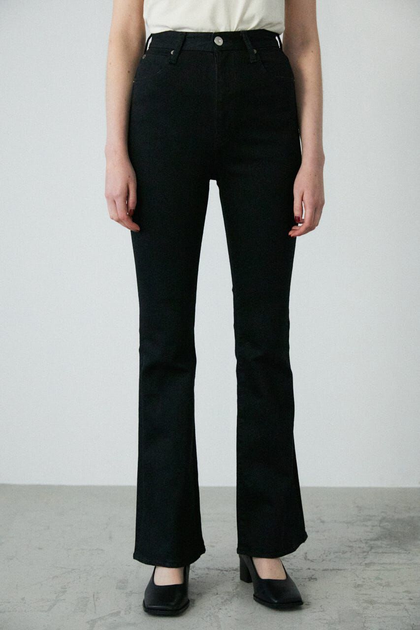 MOUSSY「HW Rebirth フレア」|デニム|BLK