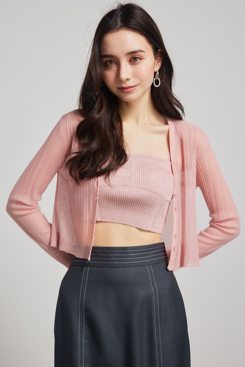 rienda「ビスチェライクKnitベアTOP」|チューブトップ|