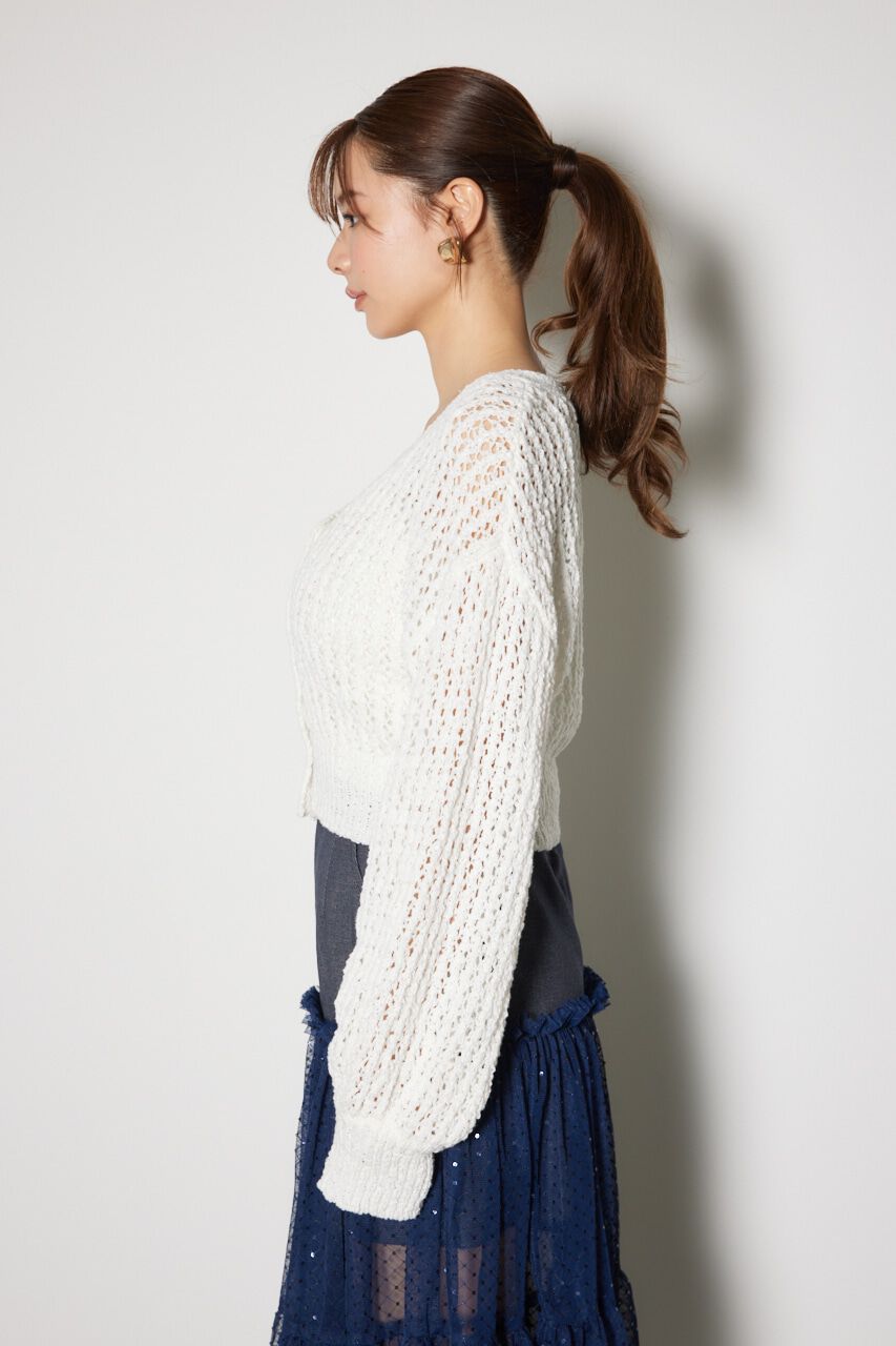 rienda「ビジューニットカーディガン」|カーディガン|