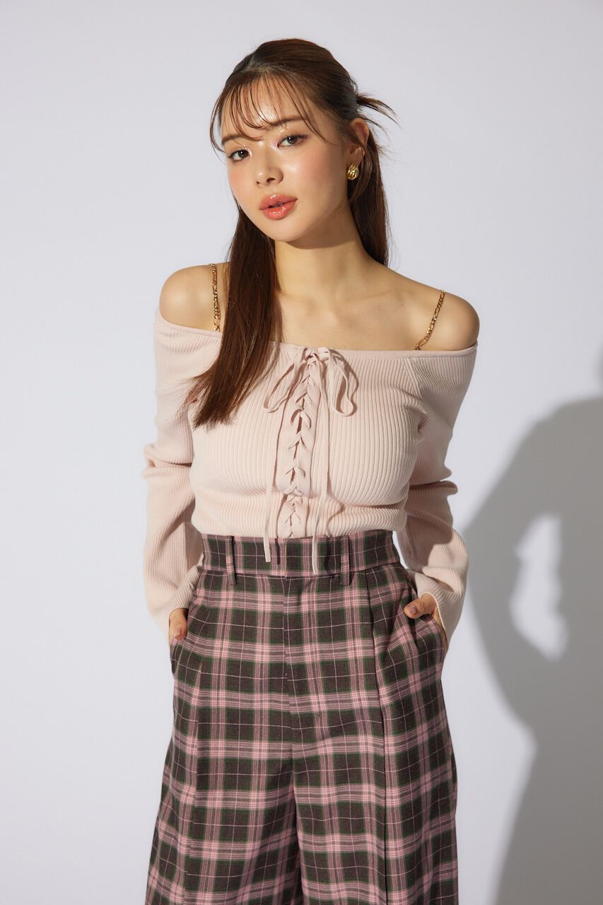 rienda「manywayオフショルニットトップス」|ニット・セーター|