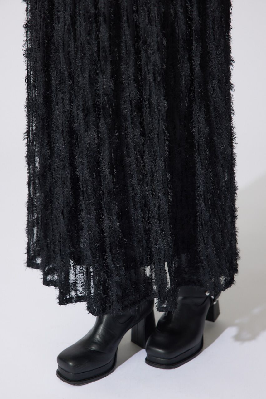 rienda「ディフォーメーションチュールフレアスカート」|スカート|