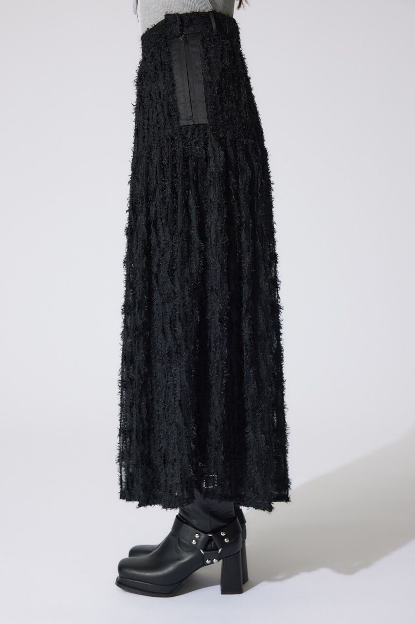 rienda「ディフォーメーションチュールフレアスカート」|スカート|