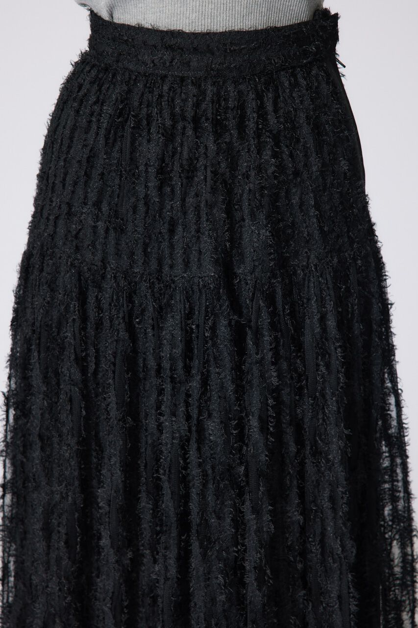 rienda「ディフォーメーションチュールフレアスカート」|スカート|