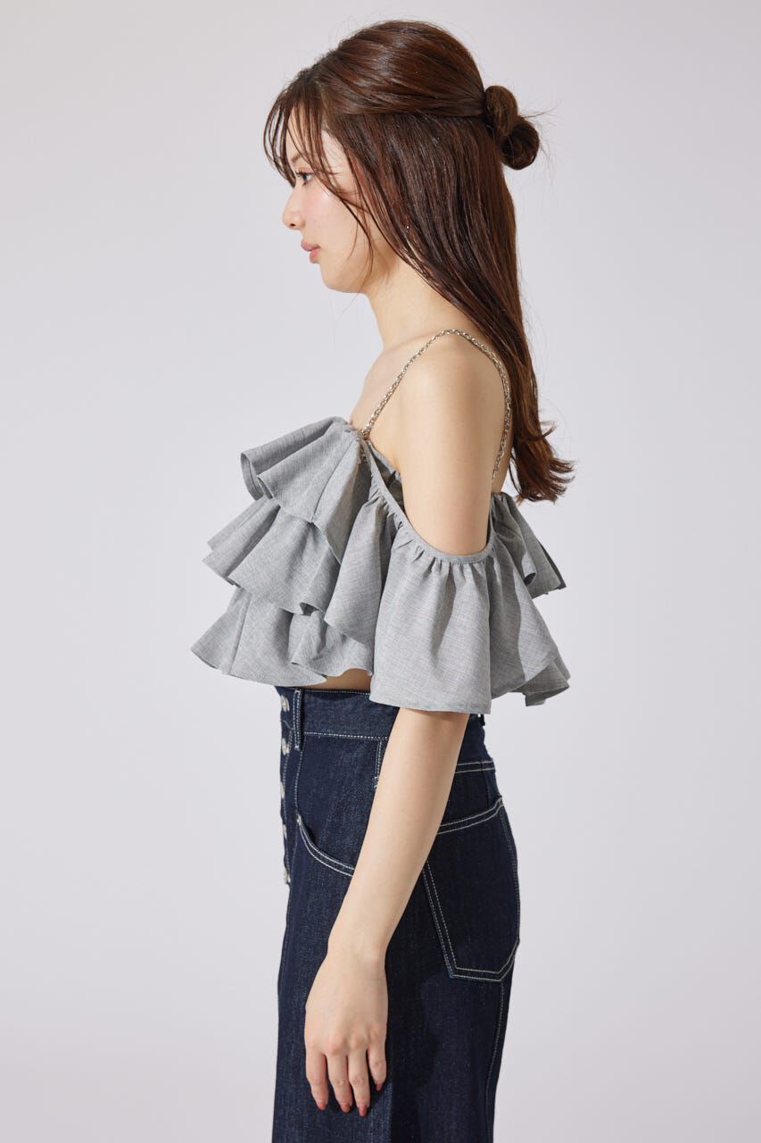 rienda「フリル2WAYオフショルブラウス」|シャツ・ブラウス|