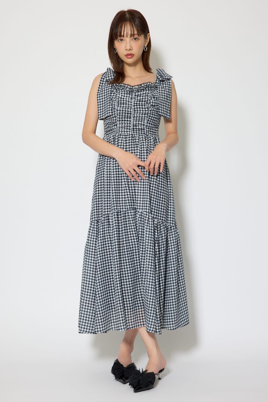 rienda「リボンディティールティアードキャミワンピース」|ワンピース|