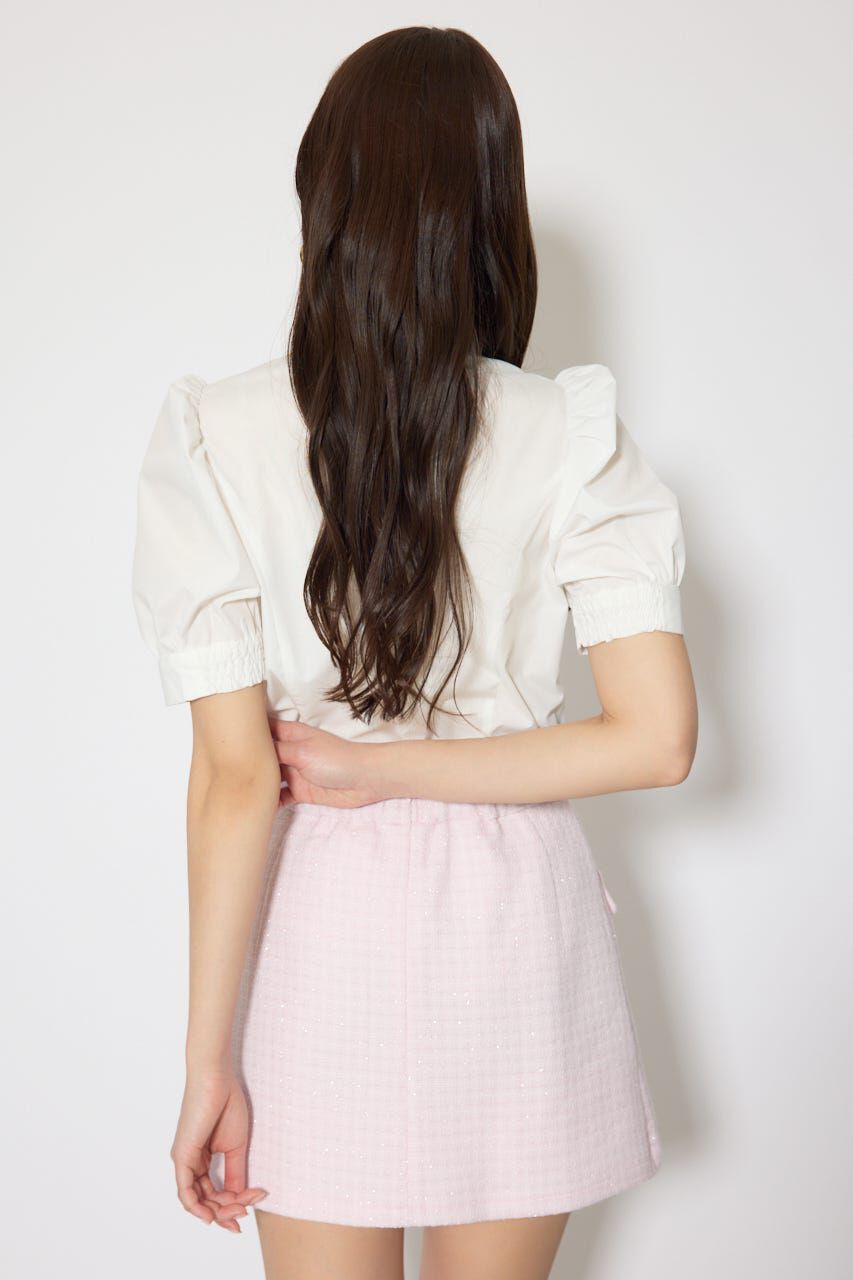 rienda「スカーフ付きハーフスリーブブラウス」|シャツ・ブラウス|