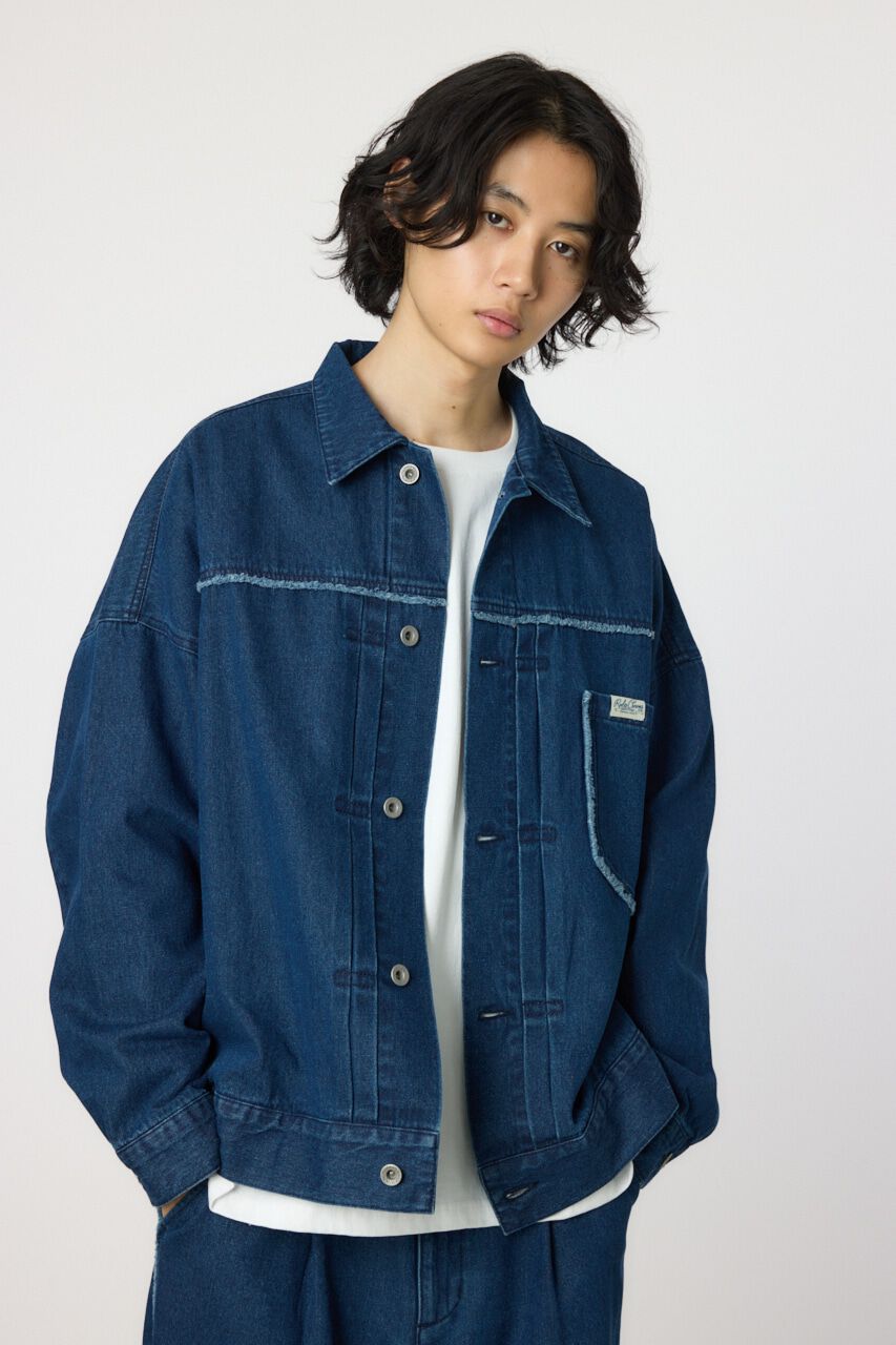 RODEO CROWNS「フリンジワイドデニムジャケット」|デニムジャケット|BLU