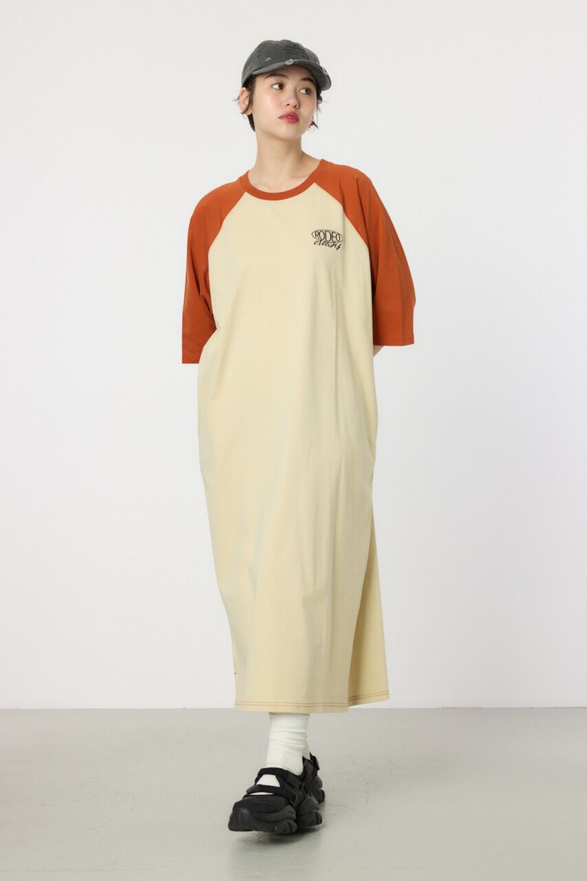 RODEO CROWNS「ロゴラグランスリーブワンピース」|ワンピース|