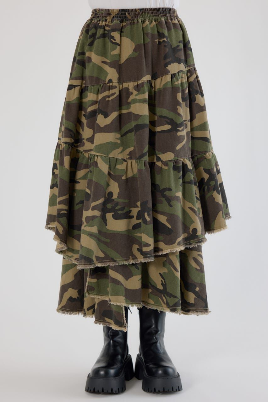 RODEO CROWNS「CAMOランダムティアードスカート」|スカート|