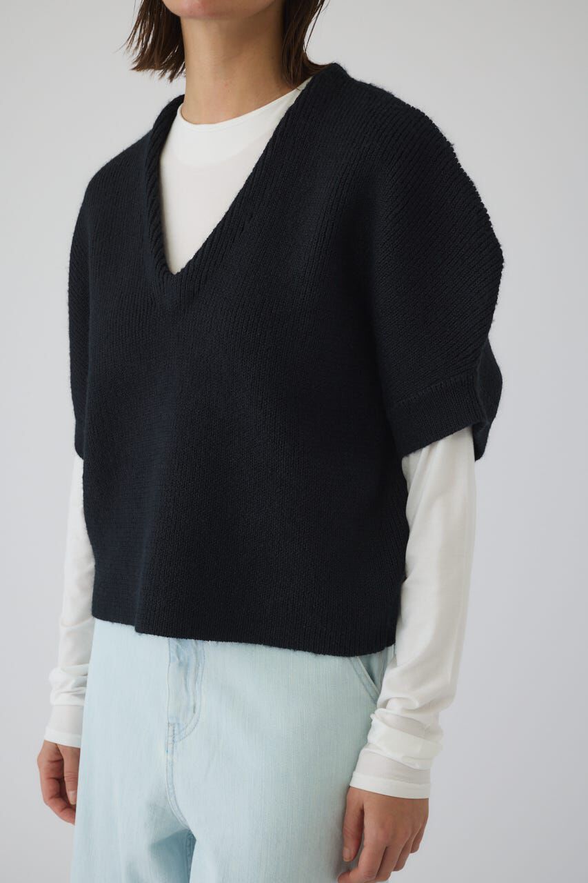 RIM.ARK 「Round knit vest tops」|ダウンベスト・ベスト|
