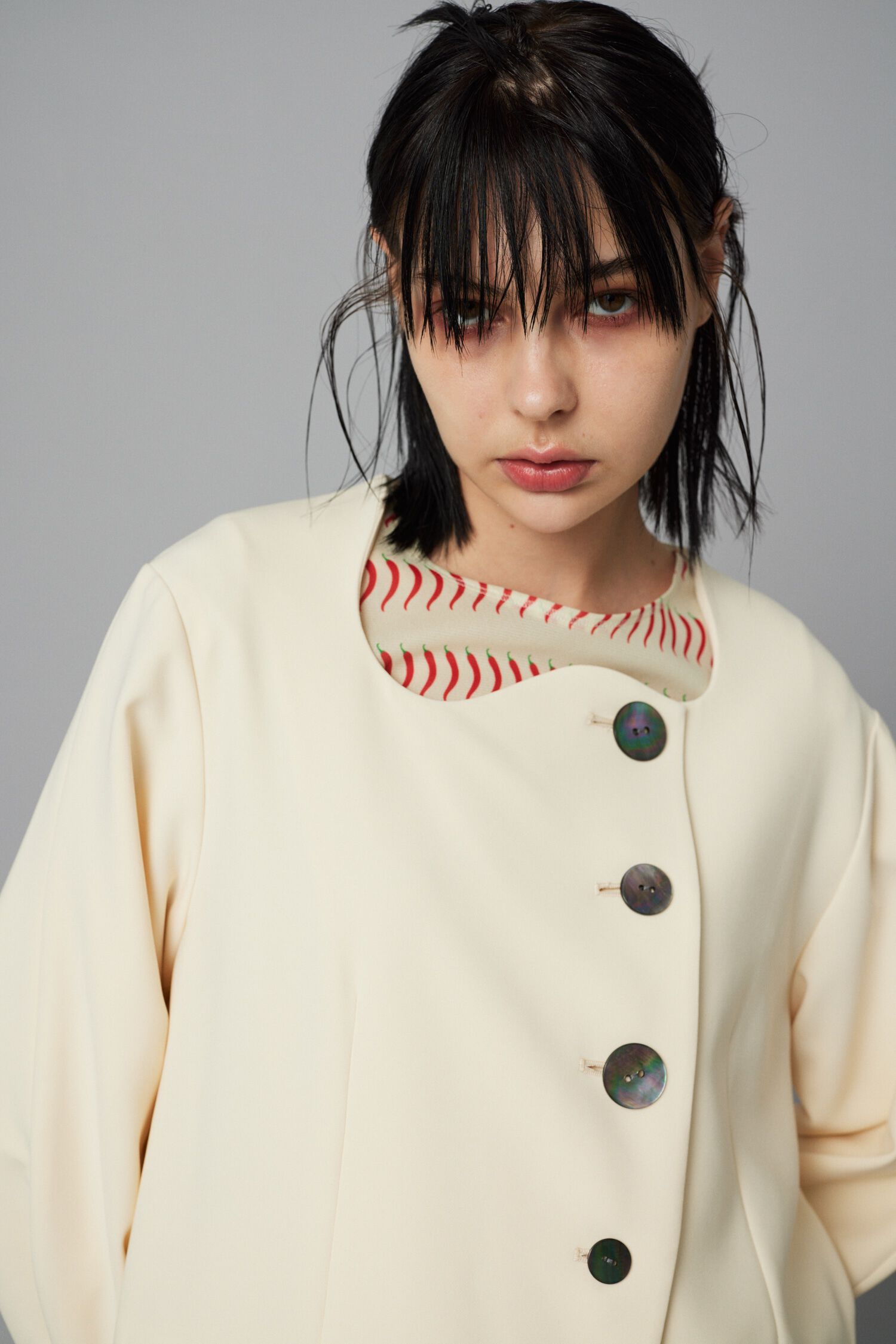 HeRIN.CYE「Wave neck jacket」|その他|