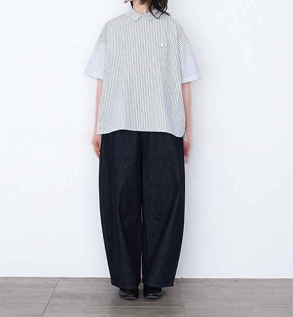 休日と詩「小さなポケットの半袖ブラウス」|シャツ・ブラウス|